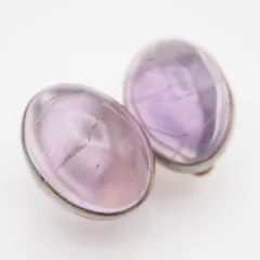 L937 イヤリング SILVER刻印 アメジスト風 ゴールド デザイン コスチュームジュエリー