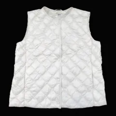 (K0109001)　UNIQLO　ユニクロ　パフテックキルティングベスト　ウォームパデッド　オフホワイト　L