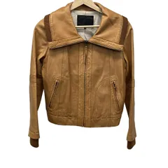 UNTITLED(アンタイトル) ブルゾン サイズ3 L レディース - ライトブラウン 長袖/レザー/ジップアップ/春/秋