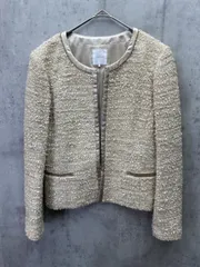 Style com スタイルコム ノーカラー ジャケット size9/ベージュ ◇■レディース