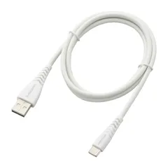 【新品】オーム電機 AudioComm USBケーブル Type-C to Type-A 長さ1m ホワイト 白 480Mbps 高速データ転送 USB2.0対応 断線しにくい TPE被覆 しなやか さらさら ロングブッシュ形状｜ SMT-LAC10N 01-