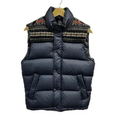 TOMMY HILFIGER(トミーヒルフィガー) ダウンベスト サイズS メンズ美品  - ネイビー×グレー×マルチ 冬