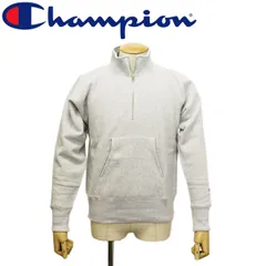 Champion (チャンピオン) C3-Y017  リバースウィーブ(R) ハーフジップスウェットシャツ 全3色 CN061 040シルバーグレー S