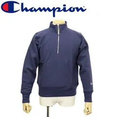Champion (チャンピオン) C3-Y017  リバースウィーブ(R) ハーフジップスウェットシャツ 全3色 CN061 386ダークネイビー S