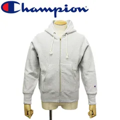 Champion (チャンピオン) C3-Y134  リバースウィーブ(R) ジップフーデッドスウェットシャツ 全3色 CN062 040シルバーグレー L