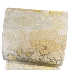 本場筑前博多織　未着用　袋帯　牡丹　着物　012b p ms