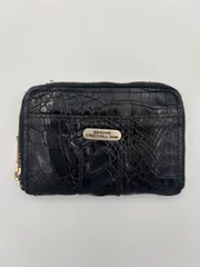 ■ 本革クロコダイルレザー使用 ラウンドファスナー小型ウォレット 財布