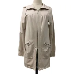 クミキョク 組曲 KUMIKYOKU パーカー ロング ジップアップ 無地 長袖 2 ピンク ベージュ