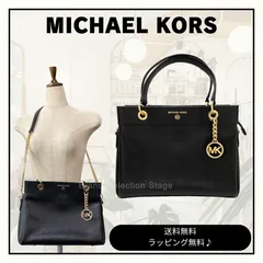 【新品】マイケルコース MICHAEL KORS スーザン サッチェル ミディアム 2WAY ショルダーバッグ ブラック PVC / レザー 30F1GUSS2L