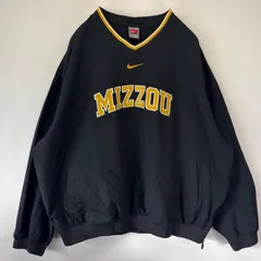 古着 ナイキ NIKE ナイロンジャケット プルオーバー  ピステ センタースウッシュ 大きいサイズ チームロゴ 2XL  ブラック メンズ