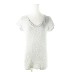 ジースターロウ G-Star RAW Tシャツ カットソー Vネック 半袖 ドット ロゴ 小さいサイズ XS グレー /AO20