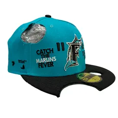 オフホワイト Off-White New Era Miami Marlins Fitted Hat 7 1/2 帽子 メンズ帽子 キャップ ブルー 201goods-850のサムネイル