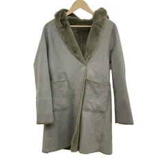 SLOBE IENA(スローブイエナ) コート サイズ40 M レディース - グレー×カーキ 長袖/フェイクムートン/秋/冬