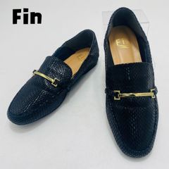 美品◇ Fin 厚底 ビットローファー ブラック 24.5cm 軽量 - メルカリ