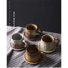【新品?未使用】 コーヒーカップ カップ ソーサーセット ナチュラル 来客用 ギフト 祝いプレゼント 誕生日プレゼント 粗陶土 手づくり 和食