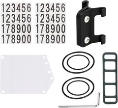 MORY TRADE morytrade Bicycle Number Plate Holder, Seatpost Mount, Round/V-shaped, Aero Compatible, Number Plate Included, MTB/Road Bike (Black)