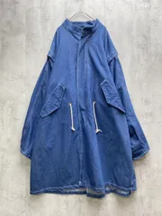 forksy. フォルクシー FOco706 フロントダブルジップ デニム モッズコート ロングジャケット sizeF/青 ◇■レディース