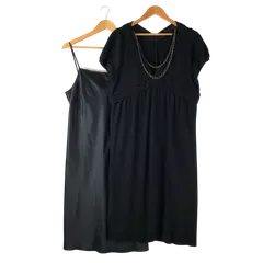 クミキョク 組曲 KUMIKYOKU ワンピース インナー付き アクセサリーセット ブラック 7サイズ 984641