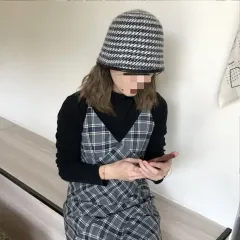 格子柄バケットハット
