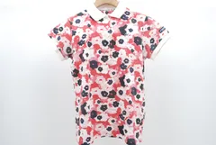 中古 レディース マスターバニーエディション MASTER BUNNY EDITION 半袖ポロシャツ 1(M) 花柄 赤/レッド系