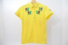 中古 レディース キャロウェイ Callaway 半袖ポロシャツ M 黄 イエロー