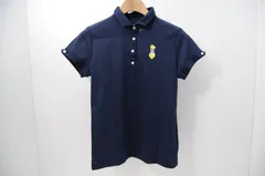 中古 レディース パーリーゲイツ PEARLY GATES 半袖ポロシャツ 0(S) 紺 ネイビー シンプル