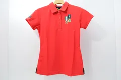 未使用品 レディース ビバハート VIVA HEART 半袖ポロシャツ 38(S) 赤 レッド シンプル