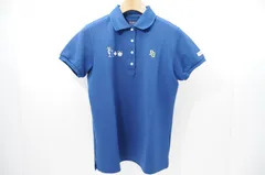 中古 レディース パーリーゲイツ PEARLY GATES 半袖ポロシャツ 2(L) 紺  ネイビー 刺しゅう