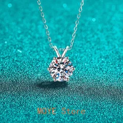 モアッサナイト ネックレス 1ct シルバー925 レディー 普段使い 冠婚葬祭 ネックレス モアサナイト 卒業式 人工ダイヤモンド ネックレス zb112