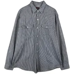 古着 80年代 ビッグマック BIG MAC ヒッコリーストライプ 長袖 ワークシャツ メンズXL相当 ヴィンテージ/eaa606748