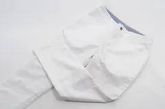 中古 レディース プーマ PUMA クロップドパンツ S 白 ホワイト/チェック シンプル