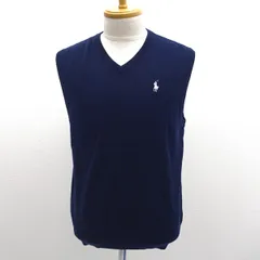 POLO GOLF RALPH LAUREN / ポロ ゴルフ ◆ニットベスト/プルオーバー/ネイビー/サイズM 02000011352 【メンズ/MEN/男性/ボーイズ/紳士】 メンズファッション【中古】 