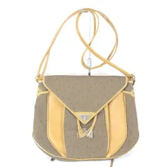 『USED』 イヴ・サンローラン ヴィンテージ タッセル ショルダーバッグ キャンバス/レザー  ベージュ