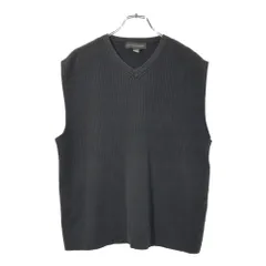 90年代 Banana Republic バナナリパブリック コットンニット ベスト ブラック(メンズ XL)中古 古着 X1082