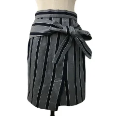 ギルドプライム GUILD PRIME スカート 台形 ミニ ストライプ 36 グレー 紺 ネイビー