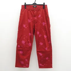 XLARGE / エクストララージ ◆ペインターパンツ/ワークパンツ/加工/レッド/W32 101221031010 【メンズ/MEN/男性/ボーイズ/紳士】 メンズファッション【中古】 