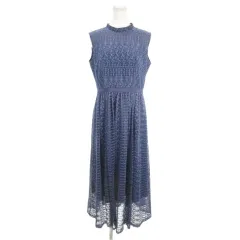 エメ Aimer Acret 総レースロングワンピース ノースリーブ 13 青 ブルー /AH12 ■GY58