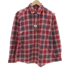 コンバース CONVERSE カジュアルシャツ 長袖 チェック柄 M マルチカラー 赤 レッド /YS38
