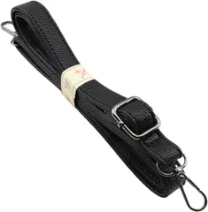 Belle Iza Bella 交換用 ショルダーストラップ 斜めがけ バッグ 付け替え ベルト 合皮 シンプル ショルダーバッグ クロス 修理 肩掛け ひも かわいい きれい おしゃれ (バックル:ブラックxライチ柄,  70～120cm)