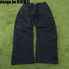 ヴィンテージ ブラック デニム カーゴ ワイド カーゴパンツ ズボン パンツ 30