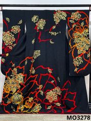 振袖 銀通し ラメ刺繍 金彩 大輪 身丈174cm MO3795 - メルカリ