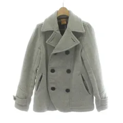 キューブシュガー CUBE SUGAR ピーコート ウール M グレー ダブルブレスト 長袖 赤いステッチ /PP ■GY59