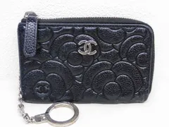 シャネル ■ 30番台 カメリア レザー コインケース 小銭入れ キーリング付き パーツ欠品あり レディース CHANEL □7L