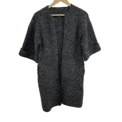 RalphLauren(ラルフローレン) コート サイズS レディース美品  - ダークグレー 七分袖/ニット/ラメ/冬