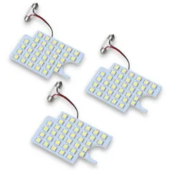 Kanoan トヨタ ハイエース 200系 用 LED ルームランプ 4型 5型 6型 7型 DX 対応 室内灯 3点セット 6000K ホワイト 車内照明 フロント センター リア 荷室 LEDライト カスタム パーツ 汎用品 社外品 