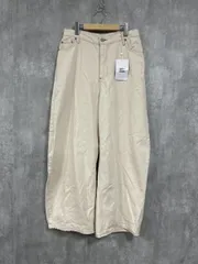 美品 JaVa タグ付き シンプル ワイド デニムパンツ sizeXXL/ベージュ ■■ レディース