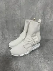 美品 ＋diana プラスダイアナ 撥水加工 ニット ショート ブーツ size24/ライトグレー ◆■◎レディース