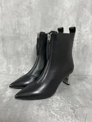 DIESEL ディーゼル アソートジップ ライターヒール ショート ブーツ size22.5/黒 ■■◎レディース