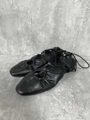mysty woman ミスティウーマン レース UP ギャザー ミュール サンダル sizeM/黒 ■◆ レディースのサムネイル
