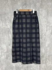 Samansa Mos2 Blue サマンサモスモスブルー ロング チェック柄 タイト スカート sizeF/ネイビー ◆■ レディース